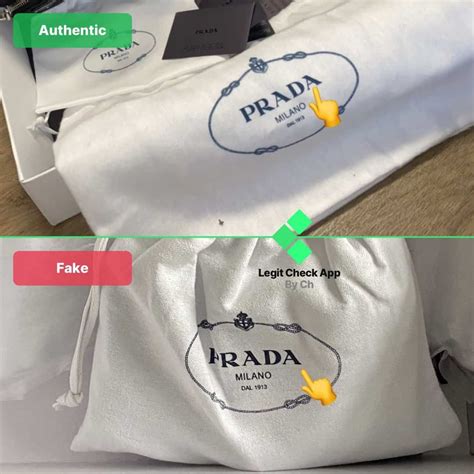 how to tell a real prada bag from a fake|prada dust bag authentic.